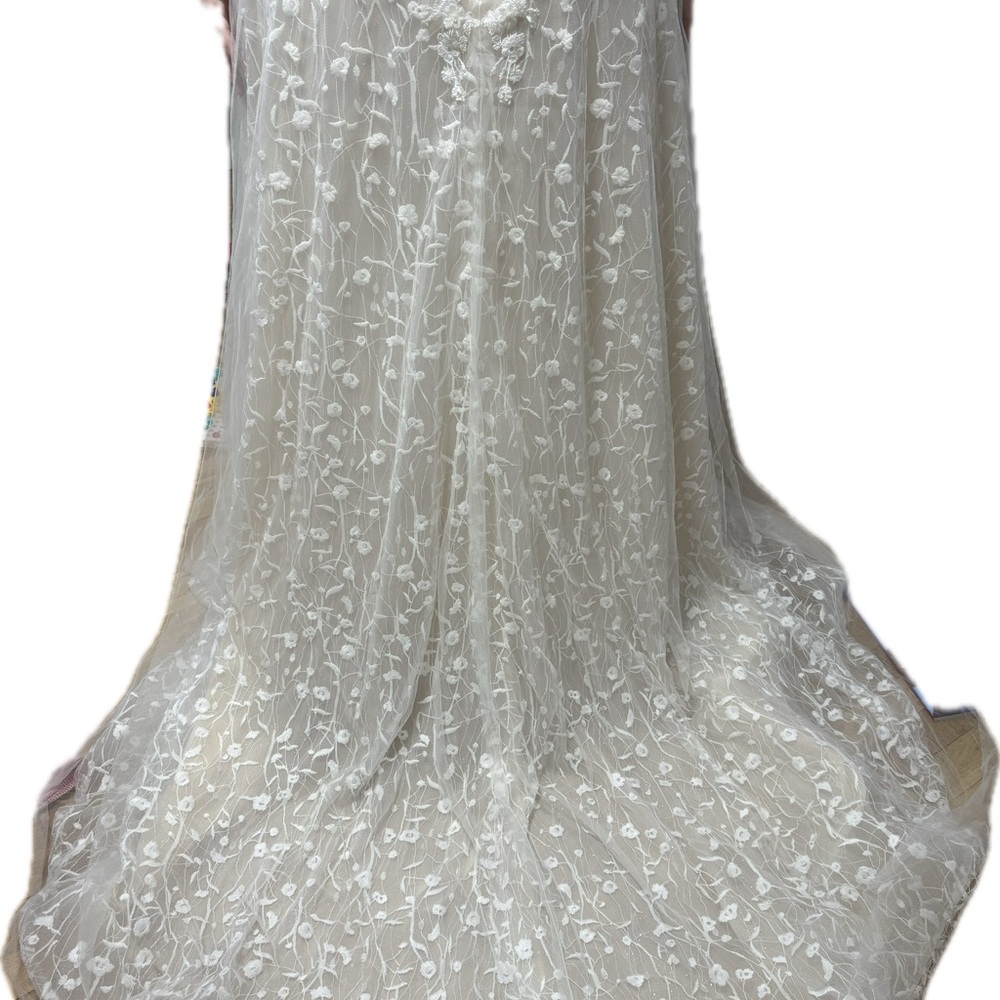 Melissa Sweet Ivory Floral Lace Wedding Dress